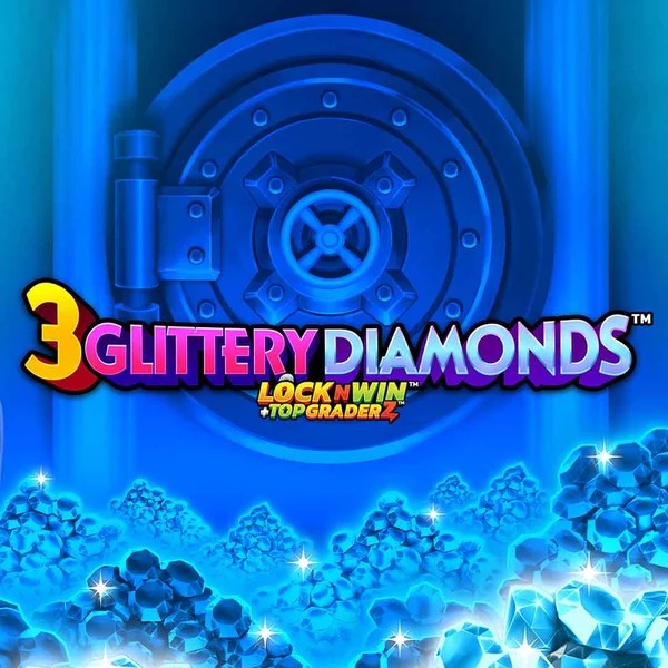 3 Glittery Diamonds logo by PearFiction Studios Spinstein Casino