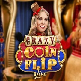 Crazy Coin Flip by Evolution, showcased at spinsteinscasino.com – game logo