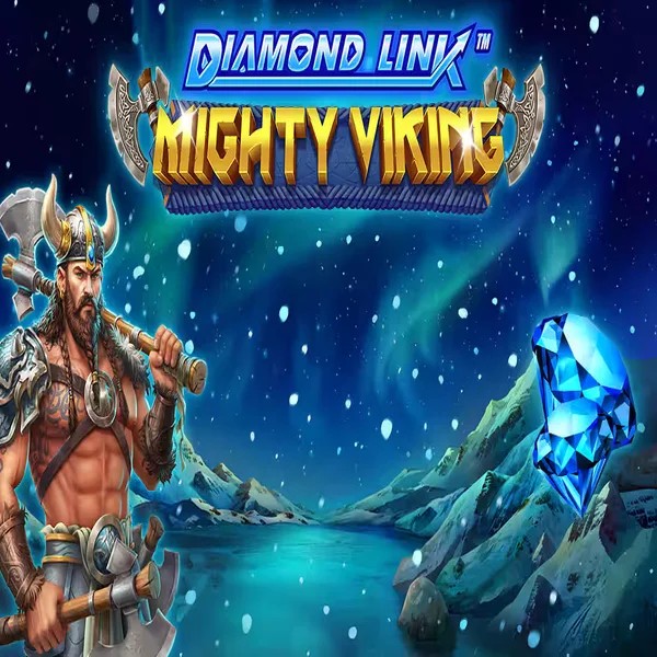 Diamond Link Mighty Viking logo by Greentube at Spinstein Casino