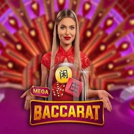 Official Live Casino logo: Mega Baccarat by Pragmatic Play at Spinstein Casino